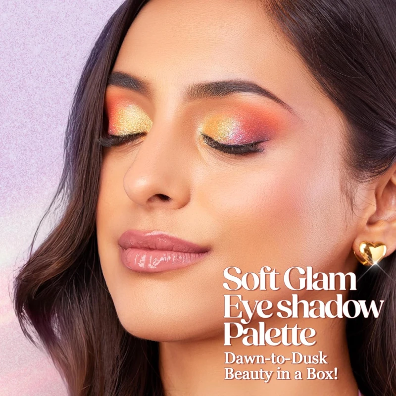 Hilary Rhoda Soft Glam Eyeshadow Palette | Highly Pigmented & Long Lasting Eyeshadow Palette | Matte & Shimmer Finish | 18 Shades (Multicolor - Shade 2) thumbnail 3
